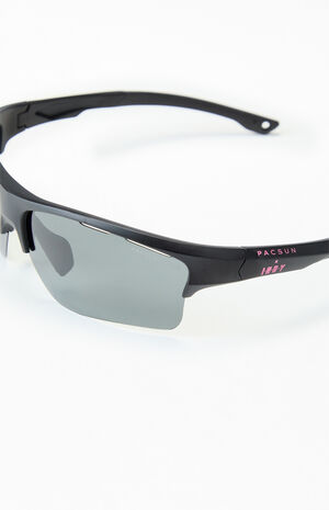 x Pacsun Black Classic Sport Shield Sunglasses image number 3