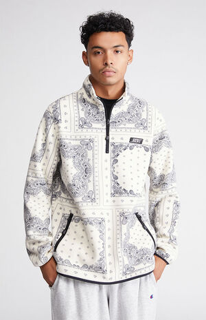 1/2 Zip Pullover Paisley Sweatshirt image number 1