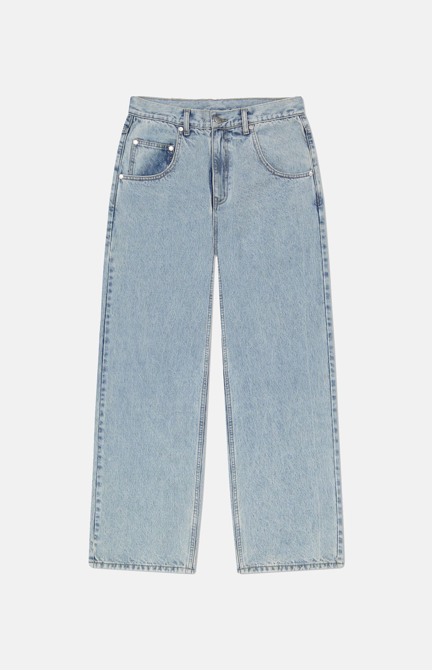 WeSC Jay Light Blue Wide Leg Jeans
