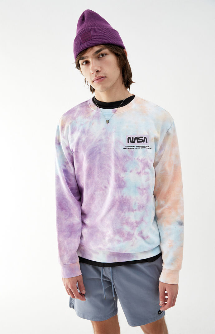 NASA Tie-Dye Crew Neck Sweatshirt