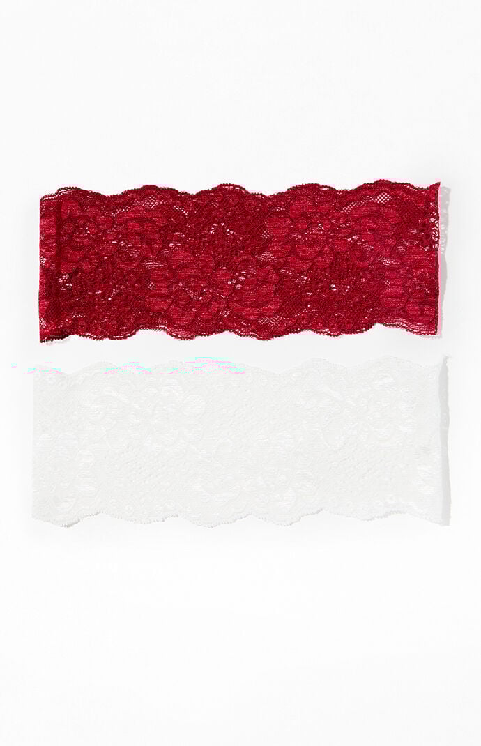 LA Hearts 2 Pack Lace Headband Set
