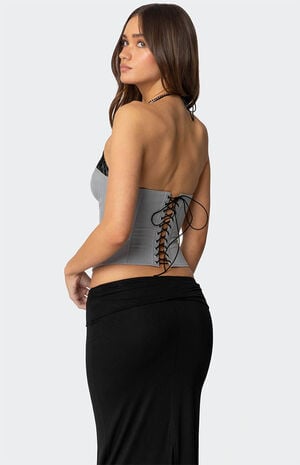 Jara Layered Lace Halter Corset image number 3