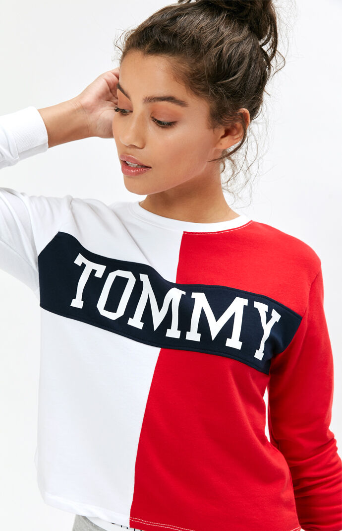 Tommy hilfiger color block shirt on sale