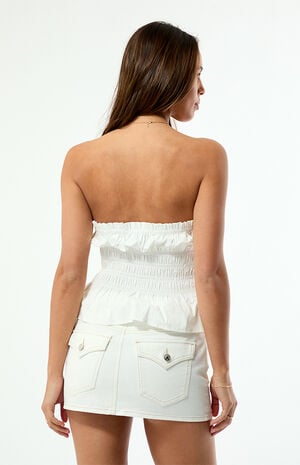 Quinn Ruched Babydoll Tube Top image number 5