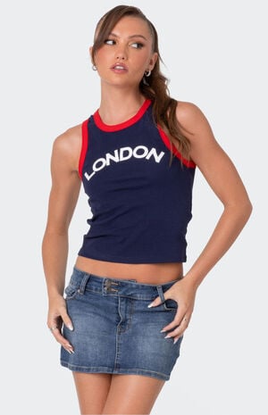 London Girl Contrast Tank Top image number 1