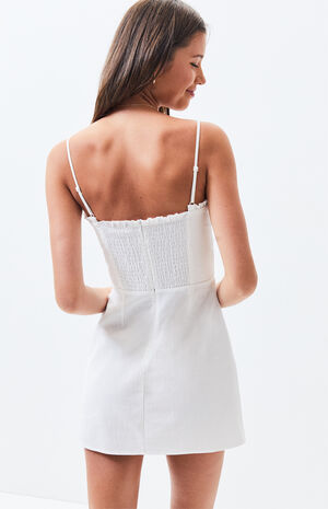 Ruffle Linen Mini Dress image number 3