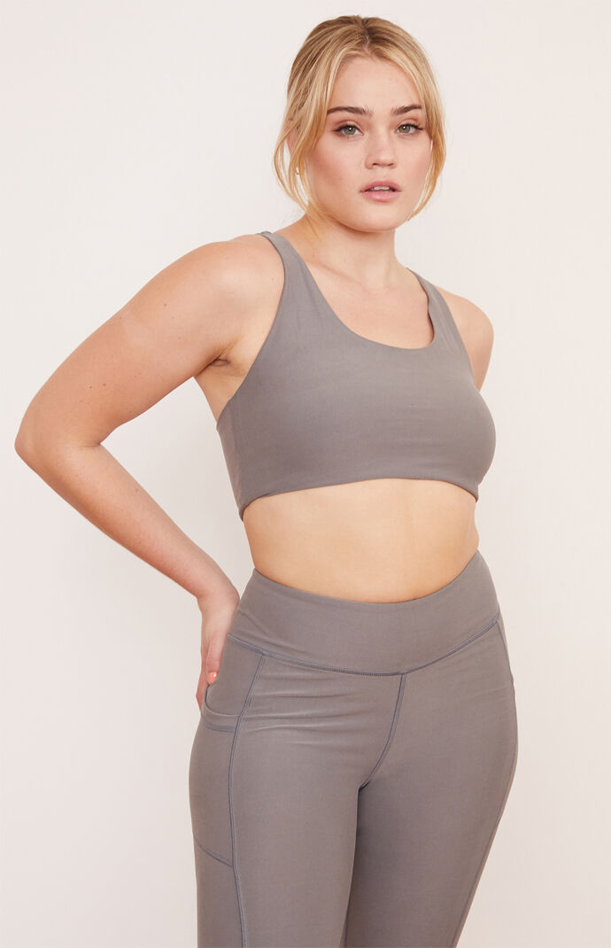 Eco Wolf Grey Yoga Sports Bra