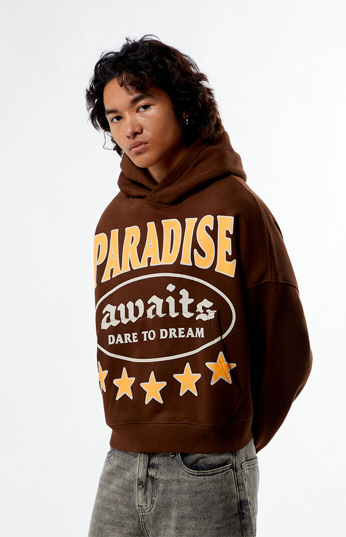 【TLLDAWN】 PARADISE SWEATSHIRT BROWN Women's Fleece Hoodie - Brown – LightHeart Gear