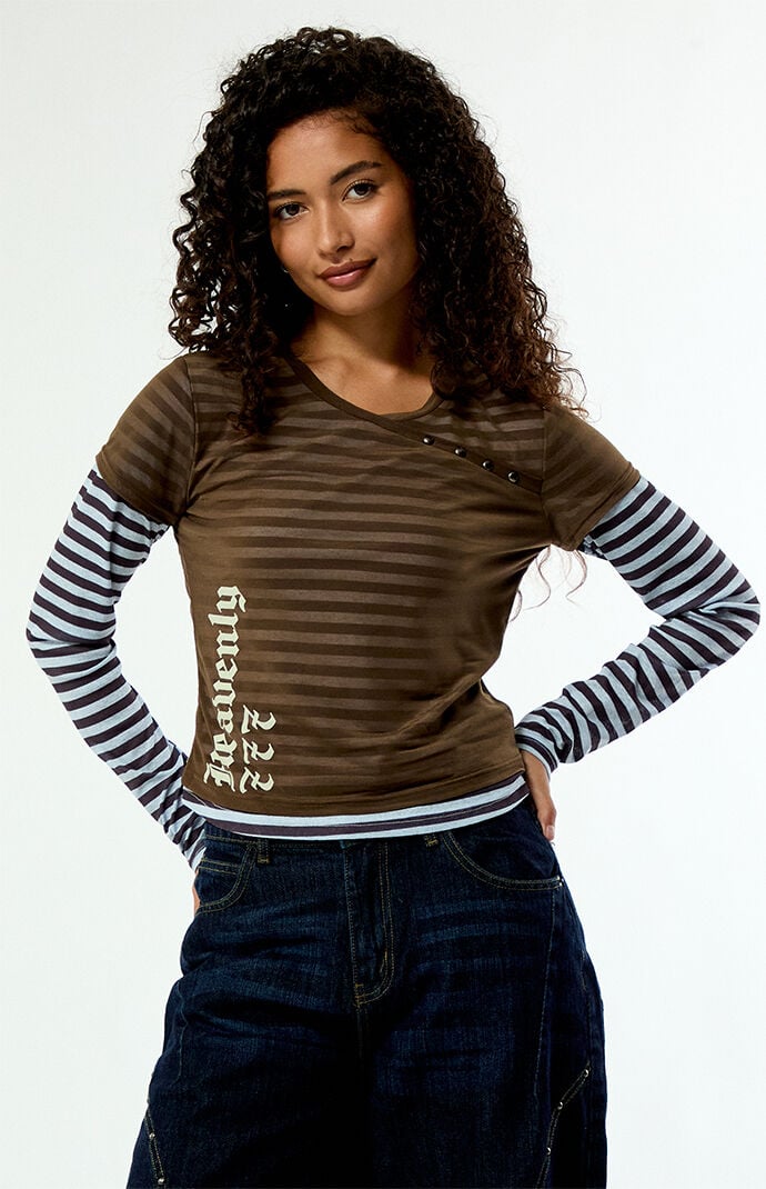 Daisy Street Heavenly Layered Long Sleeve Top