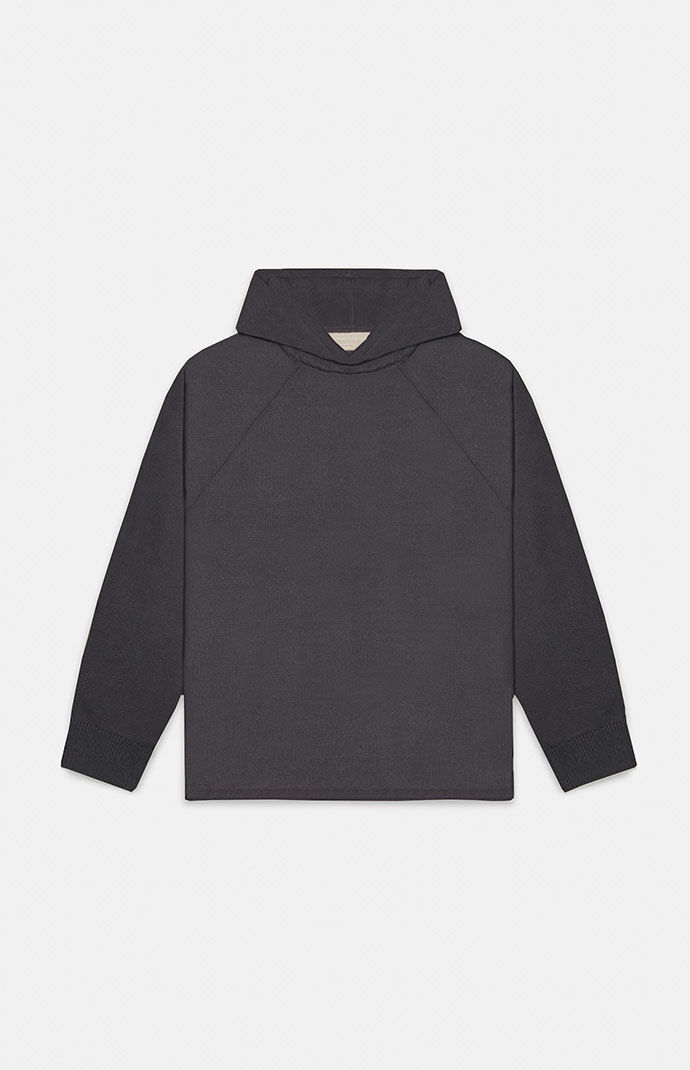 피오갓 에센셜 Fear Of God Kids Off Black Knit Hoodie