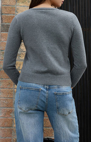 Melange Button Down Cardigan image number 4