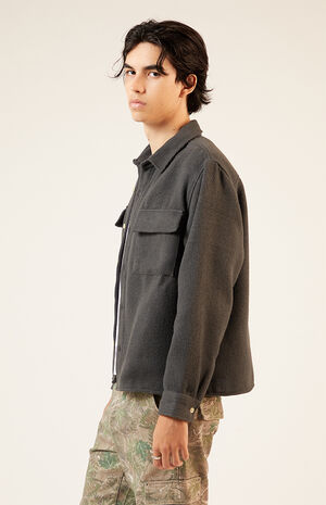 Black Tweed Overshirt image number 2