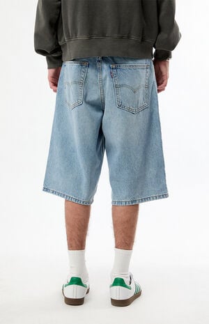 Light Blue 470 Baggy Jean Shorts image number 4
