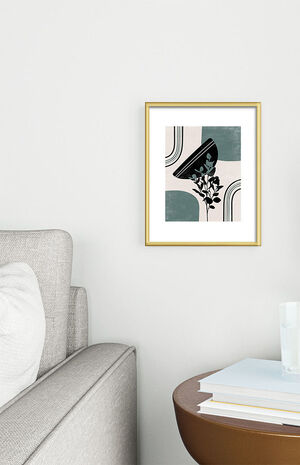 Sage Metal Framed Art Print Gold 18" x 24" image number 2