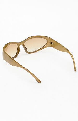 Jade Plastic Shield Sunglasses image number 2