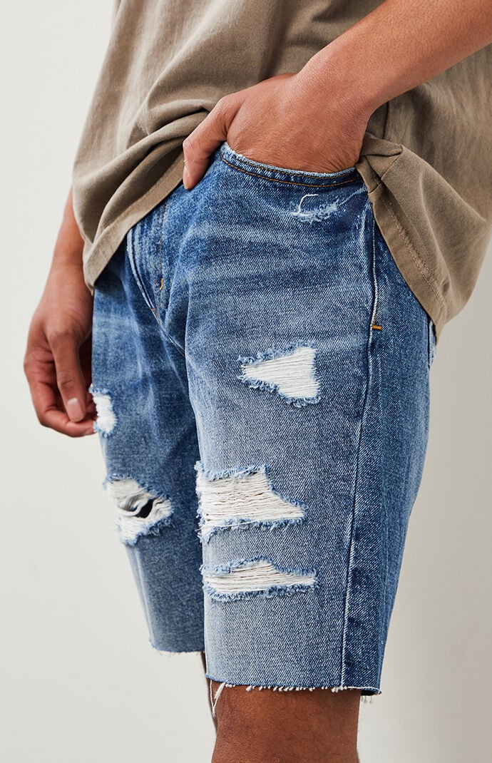 Medium Ripped Denim Shorts