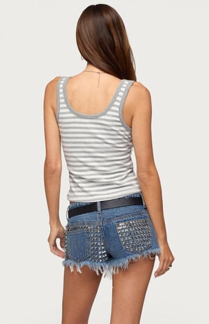 Alethea Striped Scoop Neck Tank Top image number 3