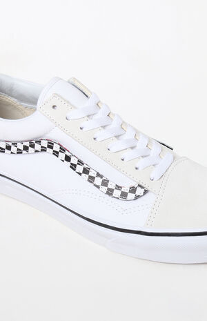 Sidestripe V Old Skool White Shoes image number 7