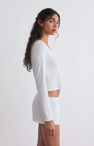 Pointelle Pajama Shorts image number 4