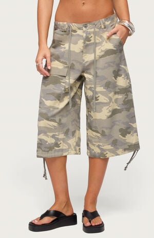Camo Cargo Bermuda Shorts image number 1