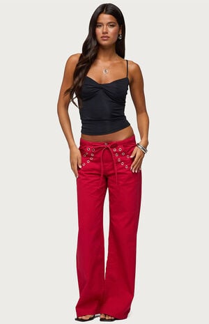Kala Grommet Low Rise Baggy Jeans image number 4