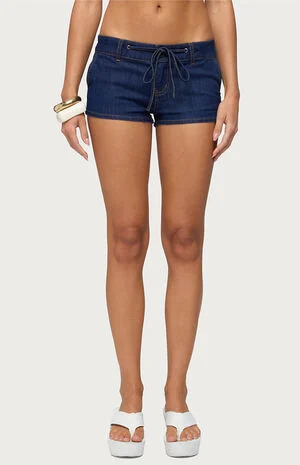 Falen Tie Denim Micro Shorts image number 1