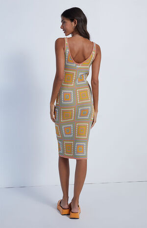 Squared Crochet Sweater Dress image number 4