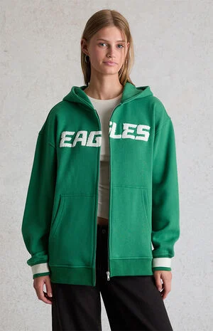 x NFL Philadelphia Eagles Zip Up Hoodie image number 2