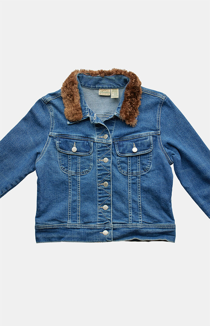 PS VINTAGE 2000s Fur Denim Jacket