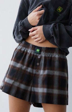 Plaid Low Rise Boxer Shorts image number 1