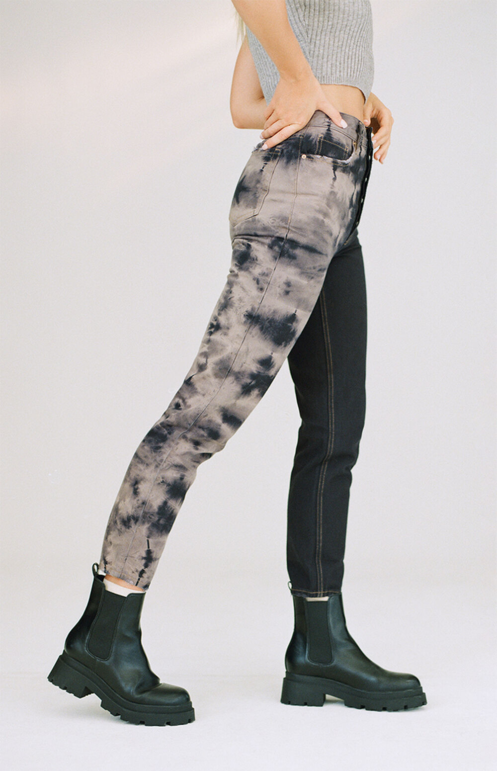 PacSun Eco TwoTone Tie Dye Ultra High Waisted Slim Fit Jeans PacSun