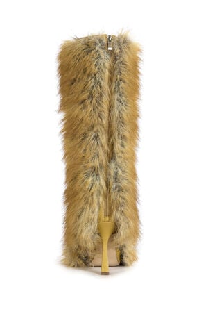 Lourdanne Tan Faux Fur Redfox Stiletto Boots image number 3