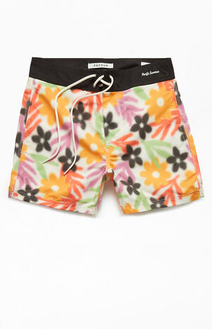 Floral Spray 5" Boardshorts image number 1