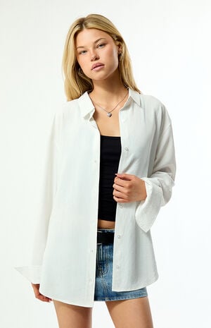 Naomi Long Sleeve Button Down Cover-Up Shirt image number 2