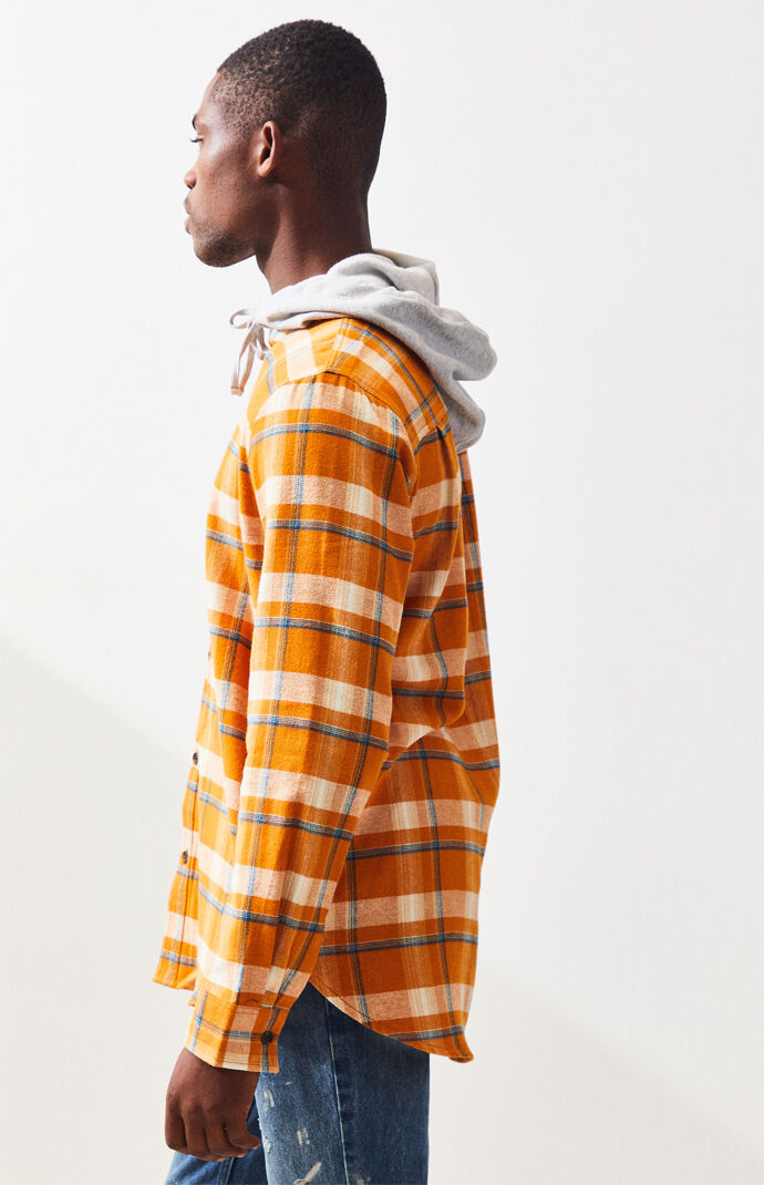 PacSun Thiago Hooded Plaid Flannel 