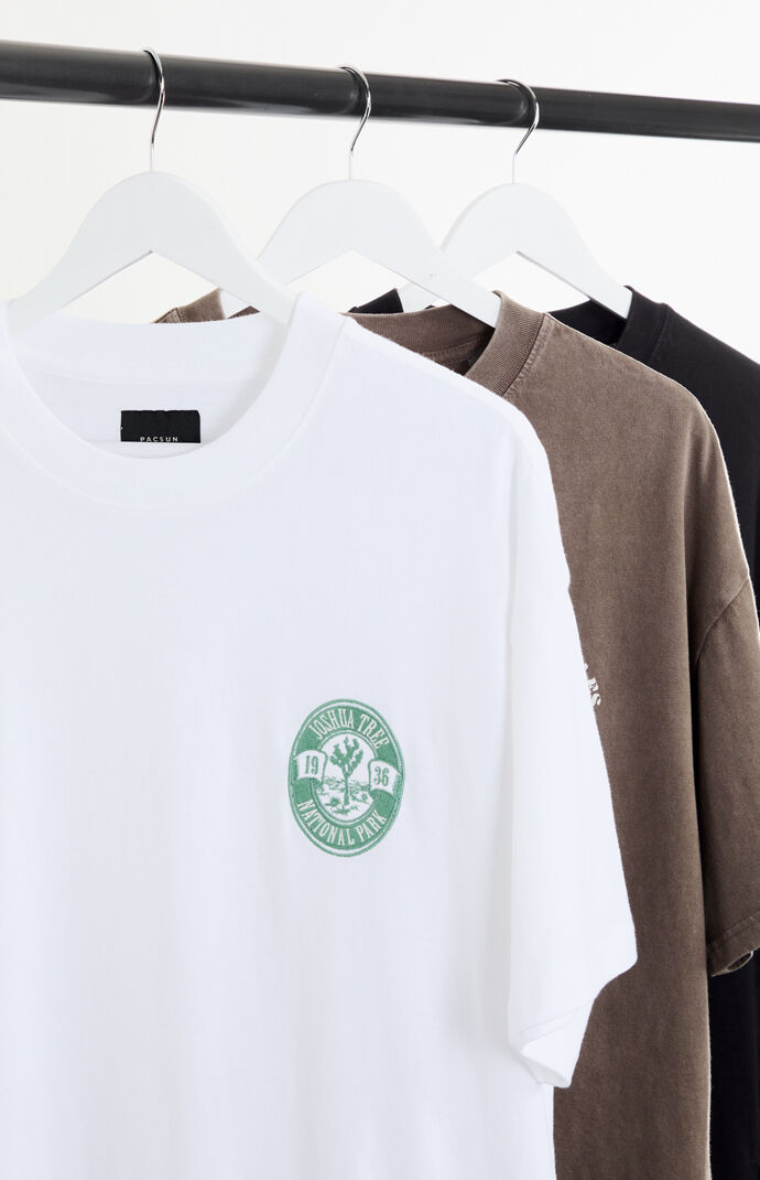 Pacsun 3 Pack Solid Color Embroidered T-Shirts | Pacsun