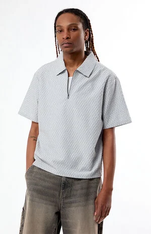 Nomad Gray Quarter Zip Shirt&nbsp; image number 1