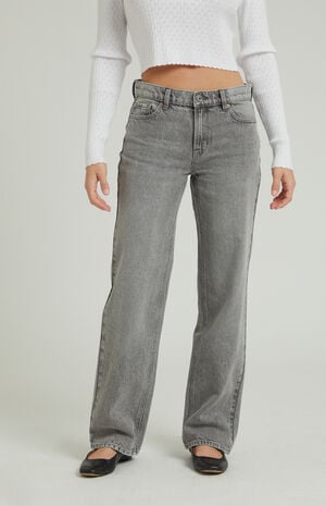 Jordyn Gray Low Rise Straight Leg Jeans