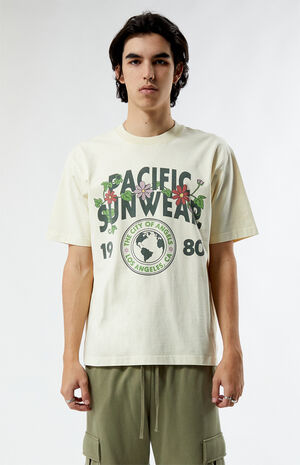 Pacific Sunwear Floral Crest Oversized T-Shirt image number 1