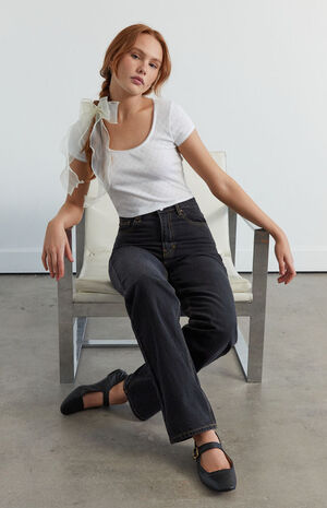Pointelle Scoop T-Shirt image number 4