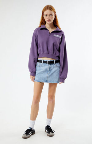 Los Angeles Half Zip Cropped Sweatshirt image number 3