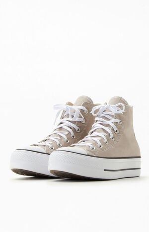 Gray Chuck Taylor All Star Lift High Top Sneakers Gray Chuck Taylor All Star Lift High Top Sneakers image number 2