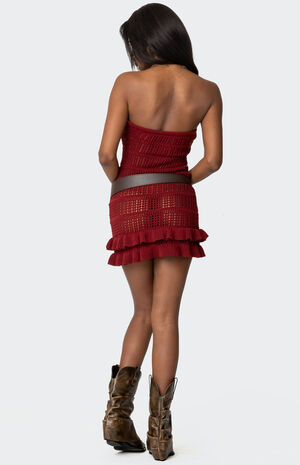 Brooke Crochet Strapless Mini Dress image number 5