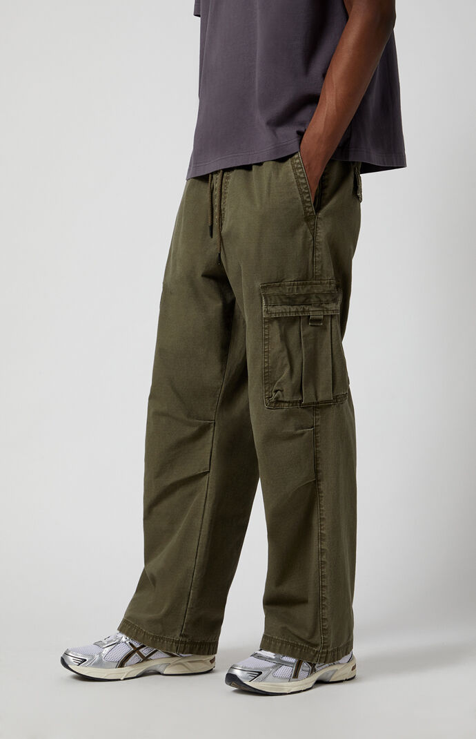 Pacsun Olive Ripstop Extreme Baggy Cargo Pants