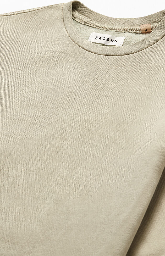 Gray Vintage Wash Crew Neck Sweatshirt