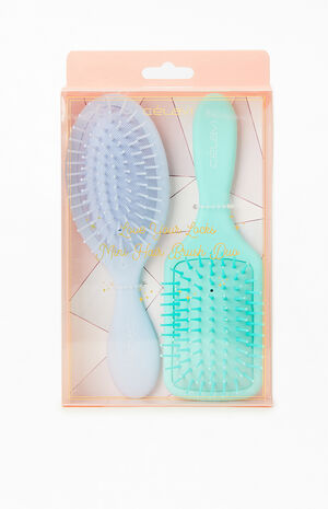 2 Pack Mini Pastel Hair Brushes image number 1