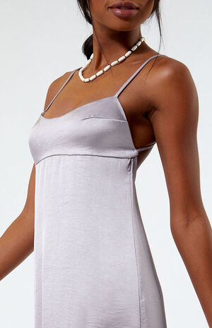 Satin Bustier Midi Dress image number 3