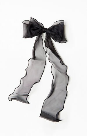 Chiffon Big Bow Barrette image number 1