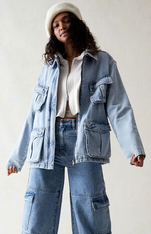 Denim Cargo Workwear Jacket image number 2