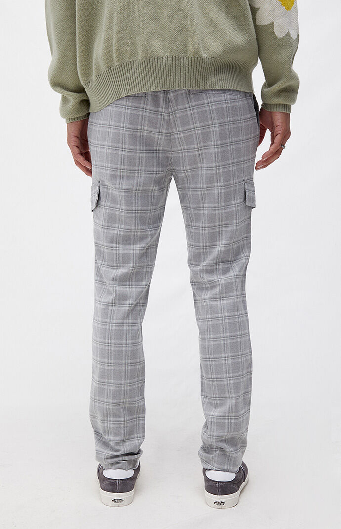 PacSun Gray Plaid Drawstring Pants PacSun